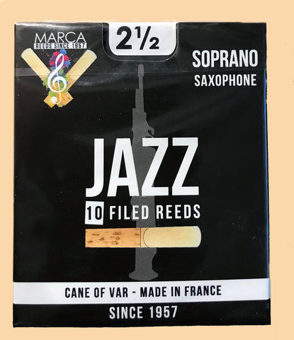 Marca Jazz Filed Reeds - Soprano Sax 2.5 Box of 10