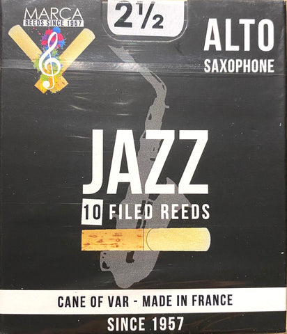 MARCA Jazz Filed Reeds - Alto Saxophone 2.5 Box of 10